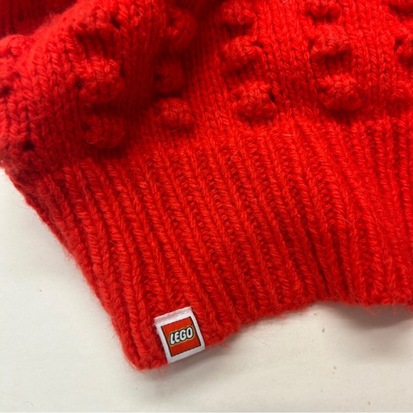 Lego X Target Red Women's Textured Open Front Cardigan Sweater - Picture 5 of 8